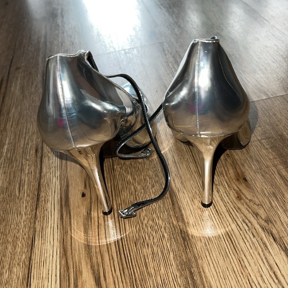 NEW! Zara Silver Metallic Heels - Picture 12 of 13